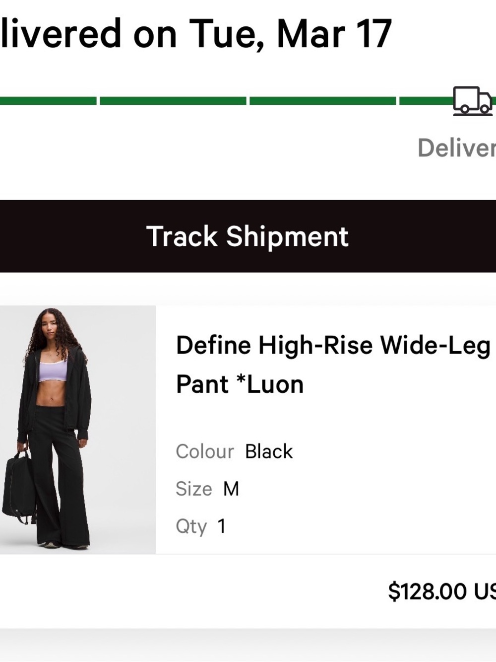 Lululemon Define High-Rise Wide-Leg Pant Luon - NWT - Med - Black - Picture 8 of 12